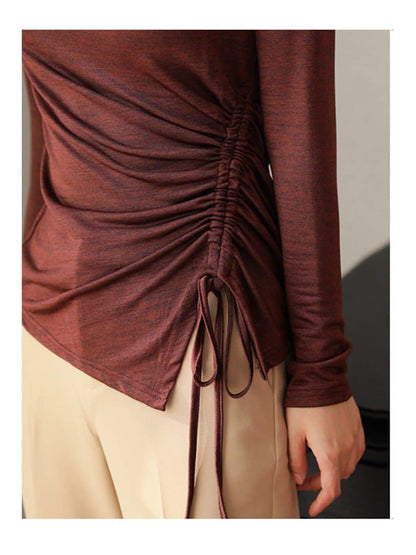 Anna-Kaci Side Gathered Cinched Top | Anna-Kaci