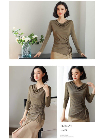 Anna-Kaci Side Gathered Cinched Top | Anna-Kaci