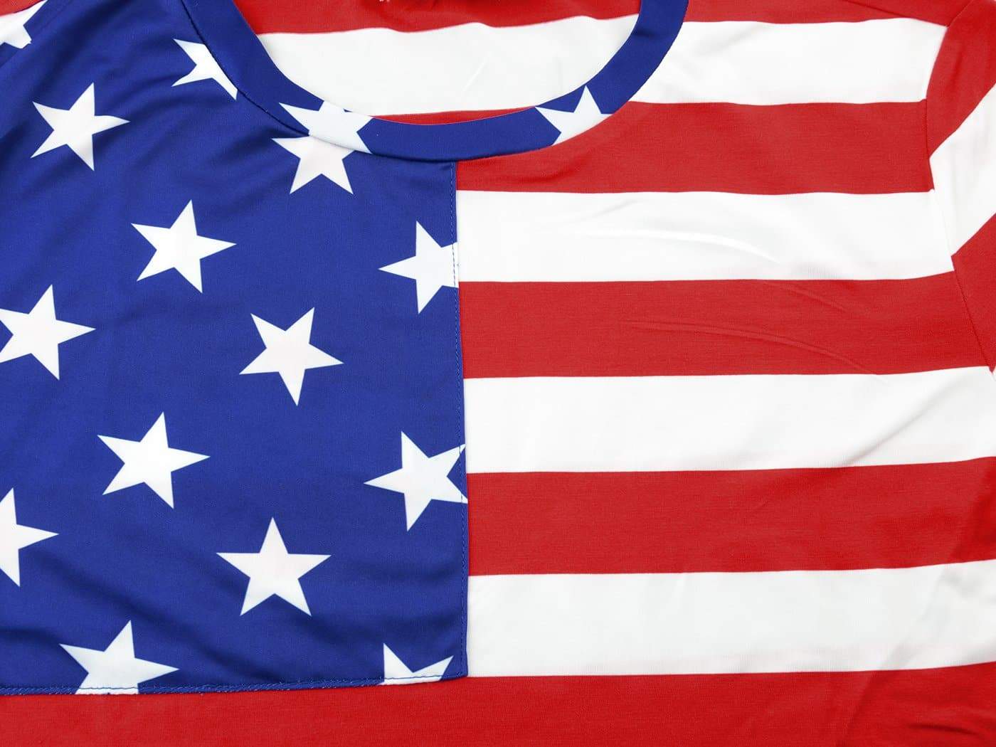 Anna-Kaci Women's Round Neck American USA  Flag Top July of 4th Patriotic T-Shirt Blouse | Anna-Kaci