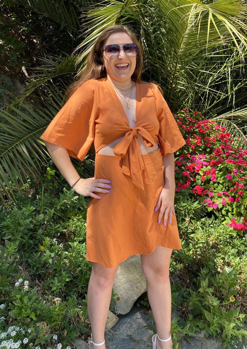Vestido Paradise con lazo en la parte delantera
