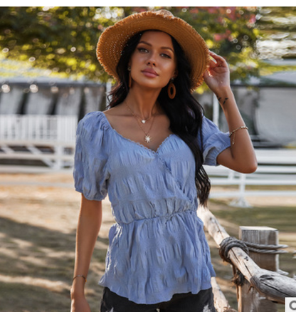 Two-Way Textured Blouse